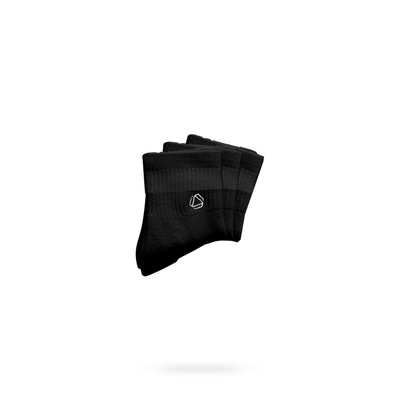 Chaussettes Noires Basses Crew x3