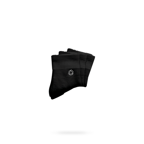 Chaussettes Noires Basses Crew x3