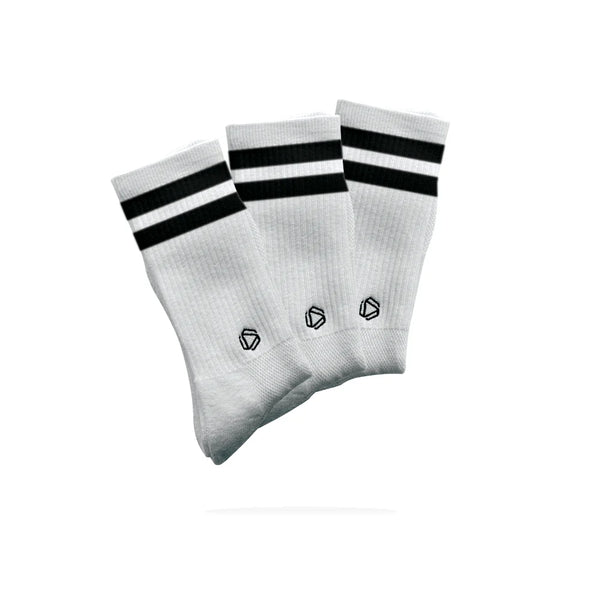 Chaussettes Blanches HEXXEE 2 Bandes X3