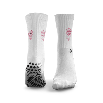 Nœud Rose – Chaussettes de Pilates Reformer