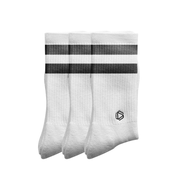 Chaussettes Blanches HEXXEE 2 Bandes X3