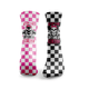 Chaussettes dépareillées (Noires & Roses)