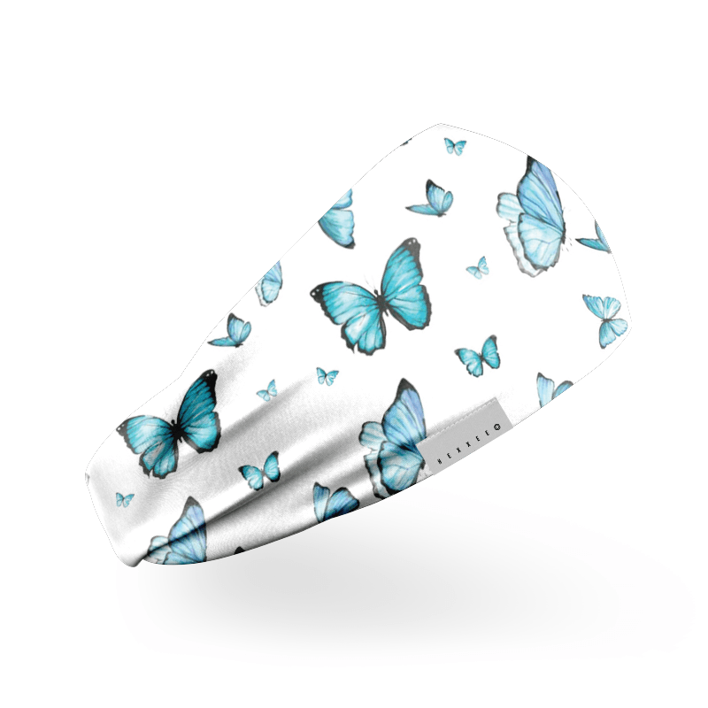 Bandeau papillons bleus