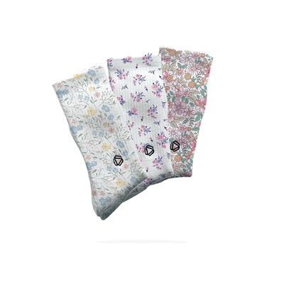 Lot de 3 chaussettes à fleurs