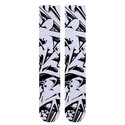 Chaussettes de sport – Graffitis Noirs & Blancs