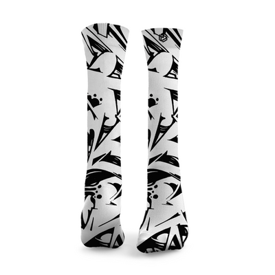 Chaussettes de sport – Graffitis Noirs & Blancs