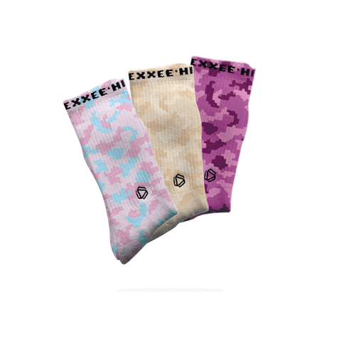 Lot Camouflage Digital Halo (Rose & Bleu / Désert / Violet)