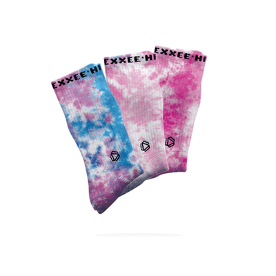 Lot Tie Dye Halo (Ice Blast / Rose & Gris clair / Rose)