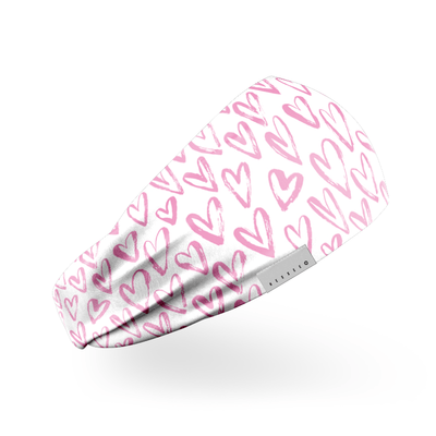 Bandeau de cœurs roses