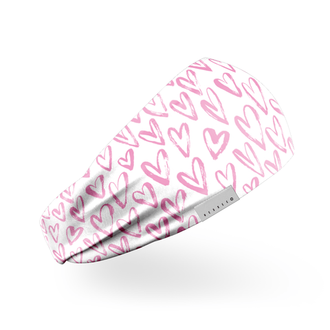 Bandeau de cœurs roses