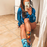 Graffitis Orange & Bleu