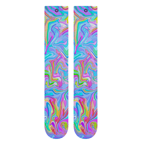 Chaussettes de sport – Marbrées multicolores