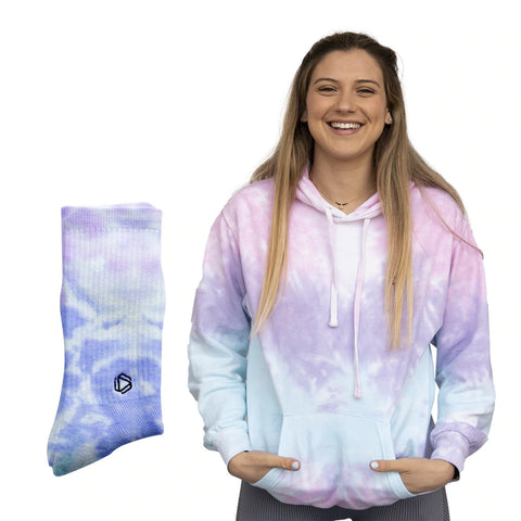 Combo Sweat à capuche & Chaussettes Tie-Dye
