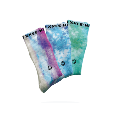 Lot Tie Dye Halo (Multicolore / Berry blue / Vert & Bleu)
