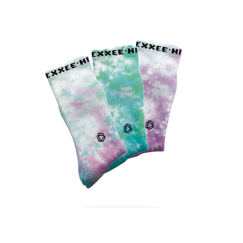 Lot Tie-Dye Halo (Rose & Vert / Seagreen / Violet & Baby Blue)