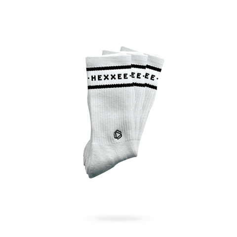Chaussettes blanches HEXXEE 2 Lignes – Lot de 3
