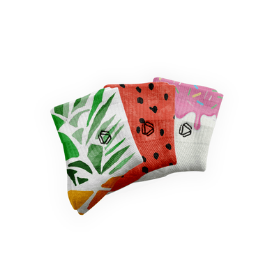 Chaussettes taille basse – Lot de motifs nourriture